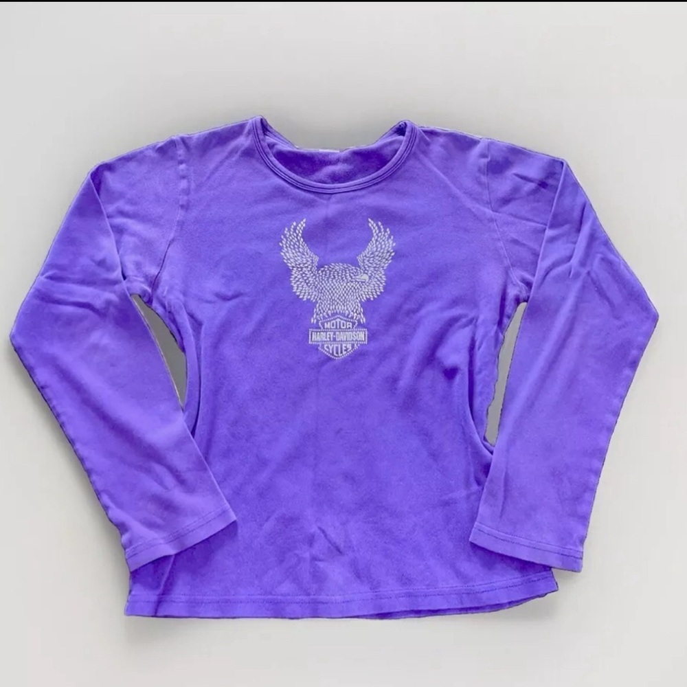 Long sleeve purple Harley Davidson shirt